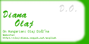 diana olaj business card
